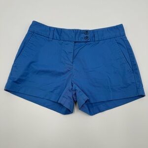 Vineyard Vines Women's 3” Shorts Blue Cotton Blend Stretch Casual Coastal EUC